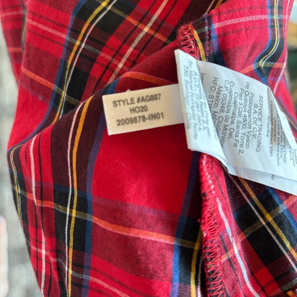 I.Crew Factory Red Plaid Shirtdress - Picture 4 of 4